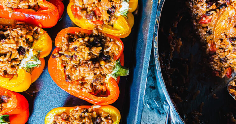 Plant-Based Taco Stuffed Bell Peppers
